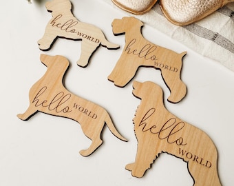Dog Nursery Monthly Milestone Cards | Baby Shower Gift for Dog Mom | Custom Newborn Baby Gift for Dog Lover | Dog Baby Milestone Markers