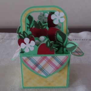 Delightful Pop up Strawberry Box Card