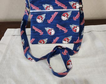 Handmade Cleveland Guardians Cross Body Double Pocket Purse