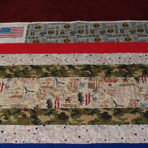 Army Quilt Etsy