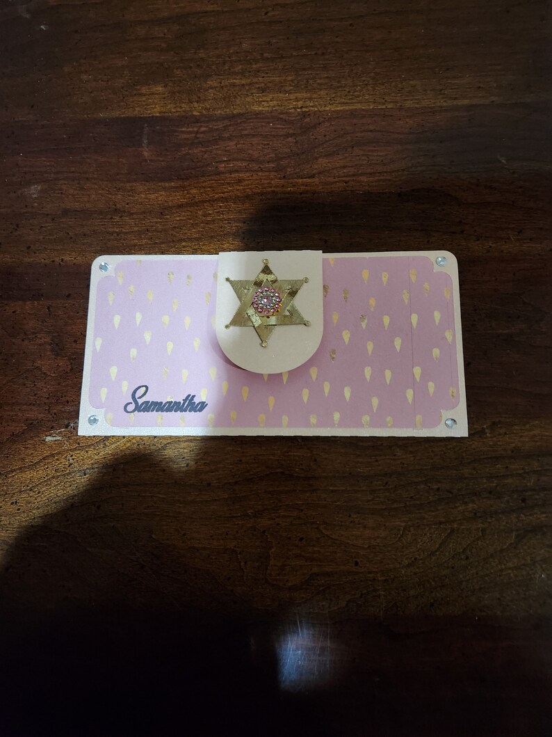 Bar Mitzvah or Bat Mitzvah Custom Money Gift Wallet Etsy