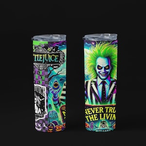 Beetlejuice Halloween Dead Inspired  20 oz Tumbler Its showtime