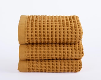 Cotton Towel: Waffle Absorbent Turkish Bath, Hand & Kitchen Towel