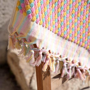 Rainbow Turkish Hand Towel: Handwoven Cotton, Soft & Absorbent