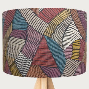Modern Multi Colour Pattern Lampshade, Boho lampshade Table Lamp, Floor Lamp, Ceiling Pendant, 15cm 20cm, 25cm, 30cm, 35cm, 40cm Diameter