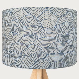 Wave Pattern Lampshade, Table Lamp, Floor Lamp, Ceiling Pendant, Sea Themed Lampshade, 15cm, 20cm, 25cm, 30cm, 35cm, 40cm Diameter