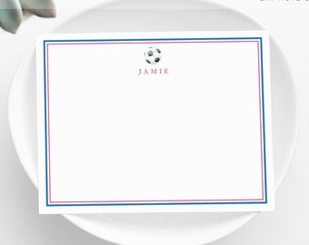 Personalized Stationery • Good Sport FLAT • Soccer Note Cards • Personalized Stationary • Custom Thank You Notes • Soccer Thank You Cards