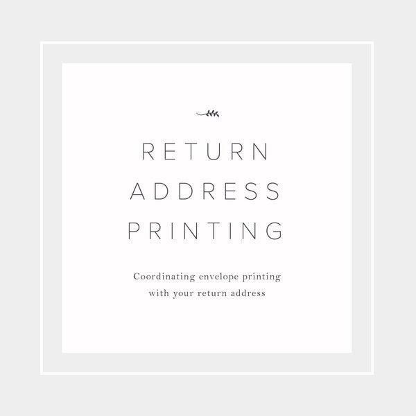 Return Address Envelope Printing | Address Printing | Addressed Envelope