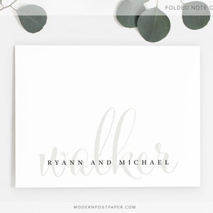Personalized Stationery • Couples Script WHIMSY • Folded Note Cards with Envelopes • Personalized Stationary • Wedding Thank You • Newlyweds