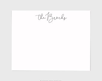 Personalized Stationery • Signature Script • Flat Note Cards and Envelopes • Personalized Stationary • Family Thank You Notes • Notecards