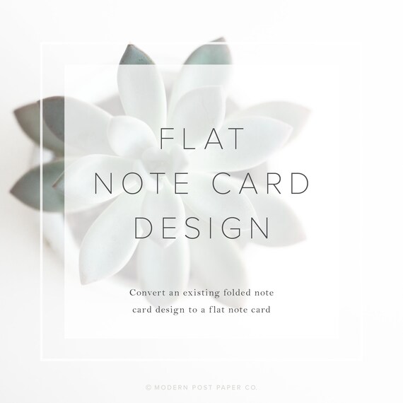 FLAT Note Card Design Etsy