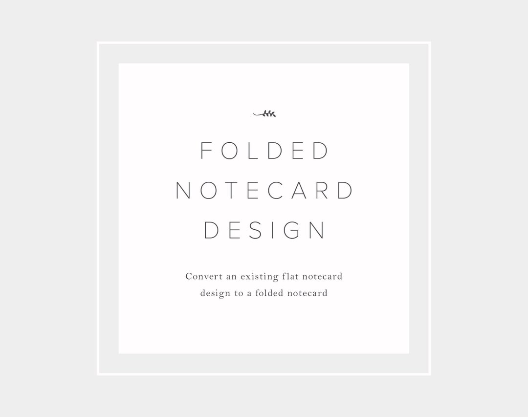 FOLDED Note Card Design - Etsy