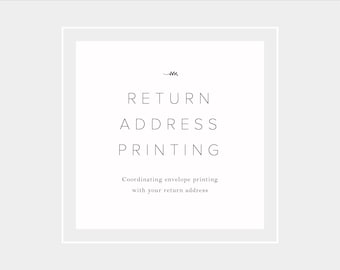 Return Address Envelope Printing | Address Printing | Addressed Envelope