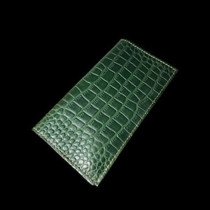 Cartera larga de cuero genuino para hombre