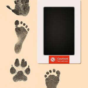 No Mess Paw Print Ink Pad Kit: Baby Handprint, Pet Keepsake