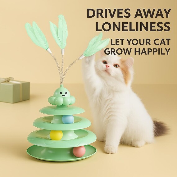 Torda De Gato De Gato Brinquedo Brinquedo De Pista De Bola D | Frete Grátis