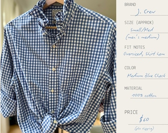 Reworked Ruffle Collar Ralph Lauren Button Down Shirt Upcycled Clothing Preppy Style Casual Wear