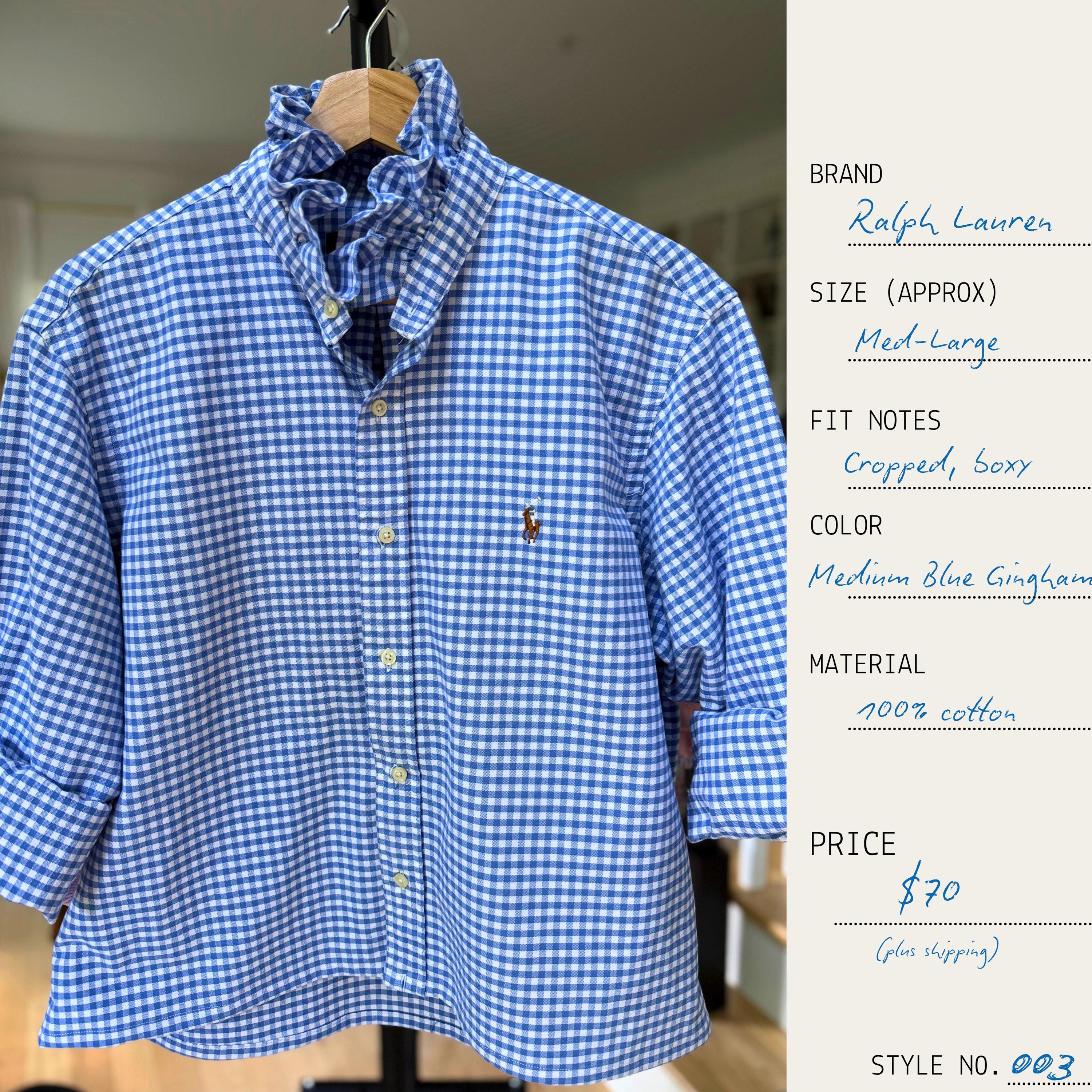 Ralph Lauren Ruffle Shirt - Etsy