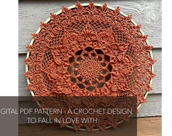 Mandala « vintage » - Patron numérique au crochet PDF, photo et description.