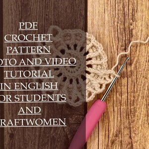 Modèle de napperon au crochet pour débutants « Timeless » - vidéo étape par étape pour chaque tour. Conditions générales des États-Unis au format PDF. image 2