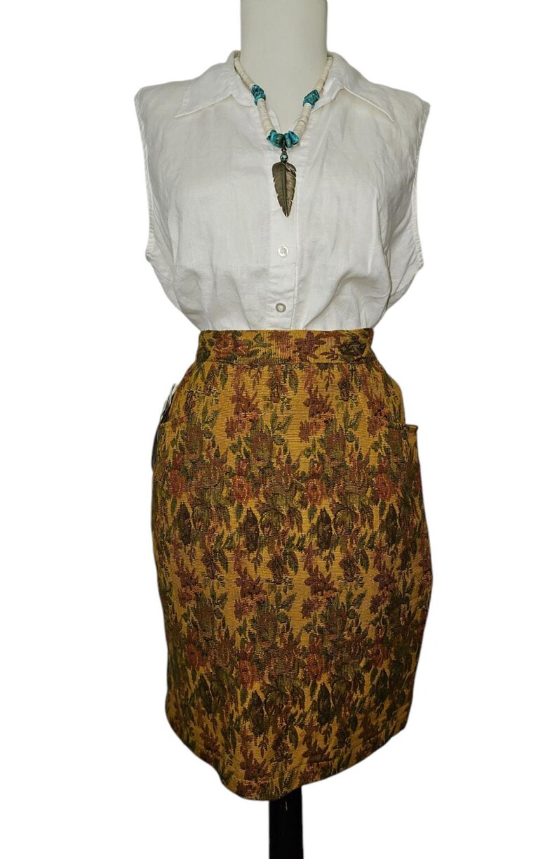 Falda NWT Urban Outfitters Vintage 90s para mujer 9/10 Cottagecore con bolsillos estilo western imagen 6