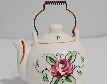 Teapot Kettle Pepper Shaker Shabby Chic Cottagecore Grandmillennial