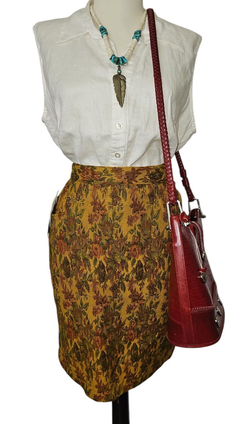 Falda NWT Urban Outfitters Vintage 90s para mujer 9/10 Cottagecore con bolsillos estilo western imagen 1