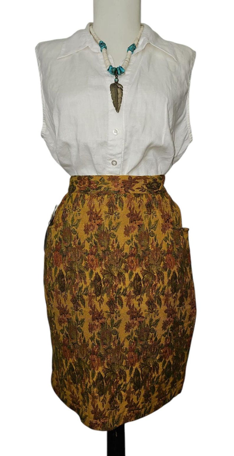 Falda NWT Urban Outfitters Vintage 90s para mujer 9/10 Cottagecore con bolsillos estilo western imagen 2