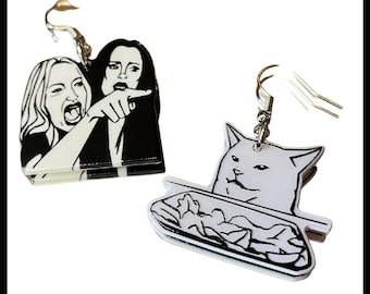 Cat Meme Earrings