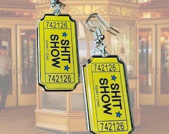 Kolczyki z biletem na Sh*t Show