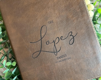 Gravierte Journaling Bibel, Religiöses Geschenk, Familienandenken, personalisierte Bibel, Hochzeitsgästebuch, Glaubensbasiertes Gästebuch oder Geschenk