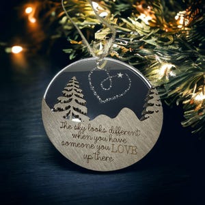 Memorial Ornament, Grief Gift Keepsake, Memorial Keepsake, Christmas Ornament, Bereavement Gift, Sympathy Ornament, The Sky Looks Different