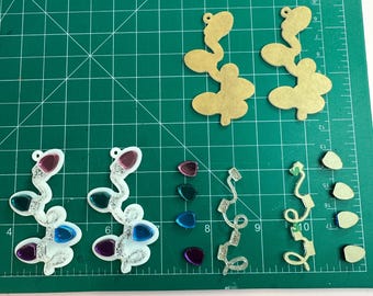 Weihnachtsohrring-Rohlinge, Weihnachtsohrring-Herstellungs-Bündel, DIY Weihnachtsohrringe, Feiertags-Lichterkette-Ohrring-Rohlinge, Weihnachtsohrringe