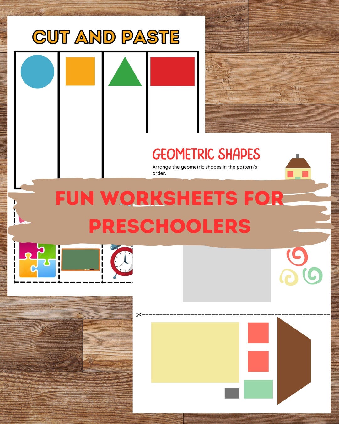 Pre-school Worksheets | Tracing | Cutting | Writing | Puzzles - Etsy