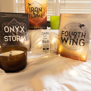 Fourth Wing Inspired “Dain is a Little Bitch” Bookmark | Bookish Gift | Fantasy Book Series Merch | Fourth Wing Bookish Accessories | Dragon