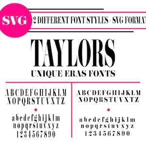Font Eras SVG, font Taylors SVG, download immediato del font Eras SVG, pacchetto font Eras svg, font In my era, bundle font Eras, font Eras svg