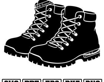 Wandelschoenen SVG-clipart, Outdoor Adventure-afbeelding (digitale download)