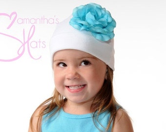 SALE Boutique Style Cotton Hat and Gorgeous Bloom