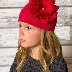 Boutique cancer kids Flower hat image 2