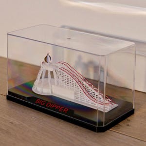 Modelo de montaña rusa en miniatura Big Dipper con vitrina Blackpool Pleasure Beach