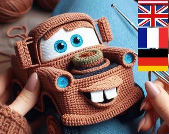 マックイーンとメーターのかぎ針編みパターンバンドル：あみぐるみカー