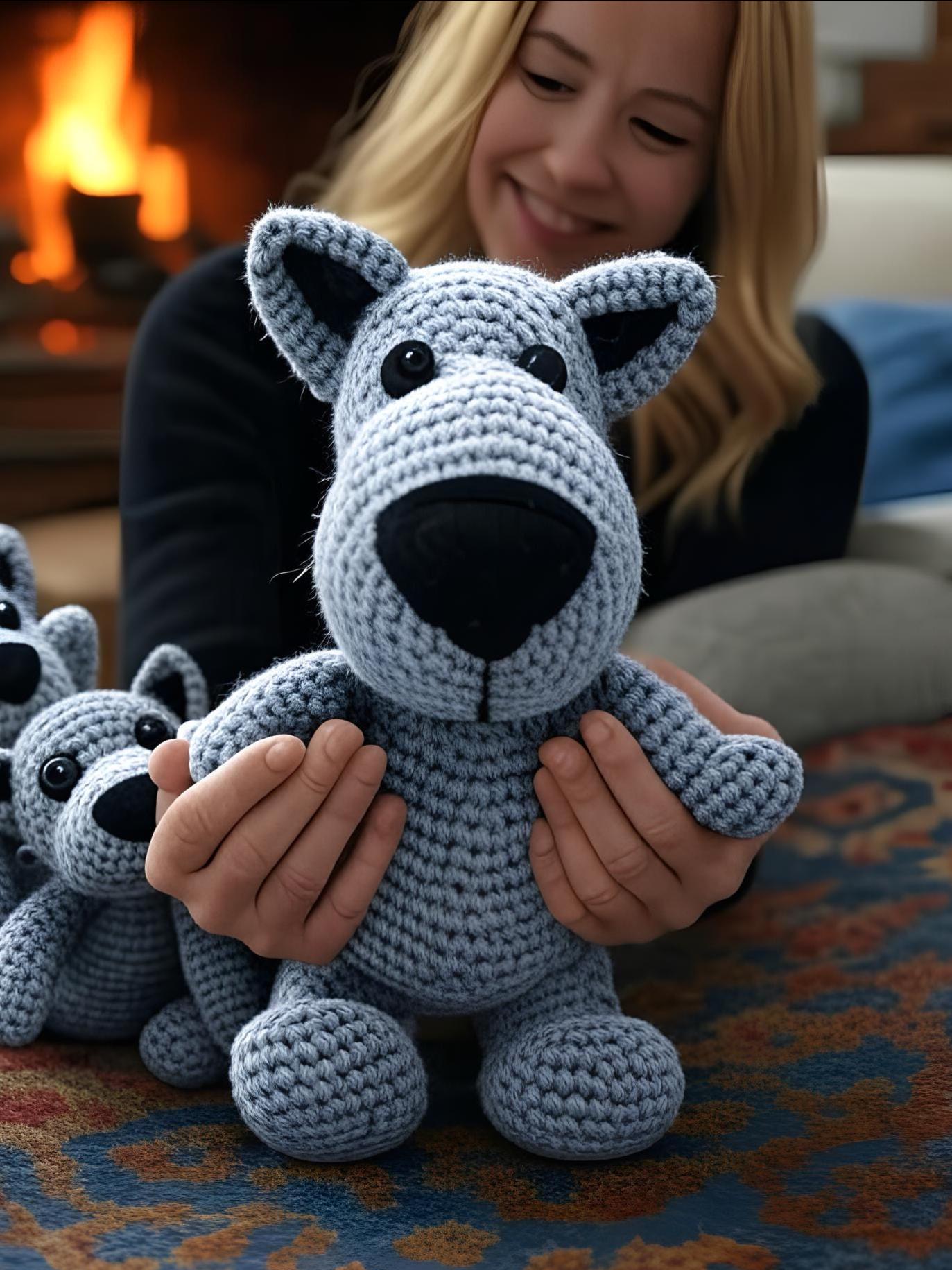 30 Wolf Crochet Patterns to Stitch for Woodland Decor, Gifts, and Amigurumi Displays 3 30 cm Wolf Amigurumi Crochet Pattern