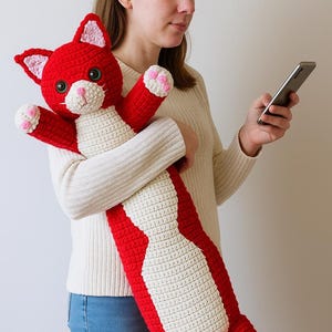 Giant '90cm' Amigurumi Cat Pillow Pattern - Crochet Digital PDF Tutorial, Cute Oversized Pet Cushion Design, Beginner-Friendly