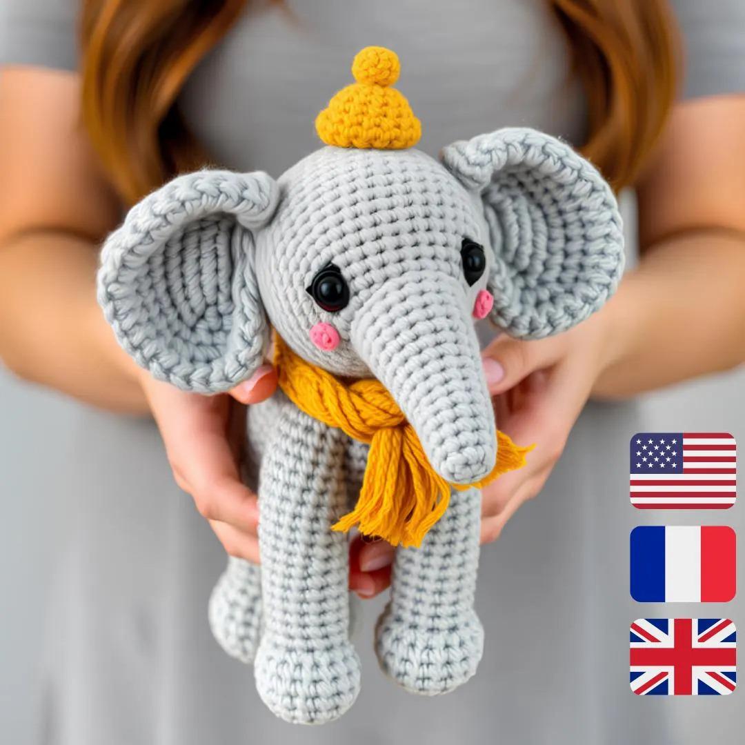 30 Elephant Crochet Patterns for Amigurumi, Plushies, Loveys, and Nursery Decor 9 Adorable Elephant Amigurumi PDF Pattern