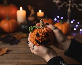 Crochet Mini Pumpkin Pattern PDF – Halloween Amigurumi Craft for Home & Gifts