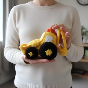 Amigurumi Excavator Pattern, Crochet Digger PDF, Construction Vehicle Toy