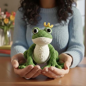 Royal Frog Amigurumi Crochet Pattern | Beginner Friendly (Digital PDF) - All World Languages