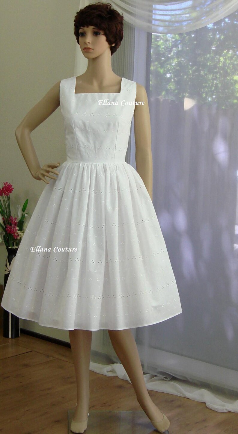 cotton eyelet wedding dress