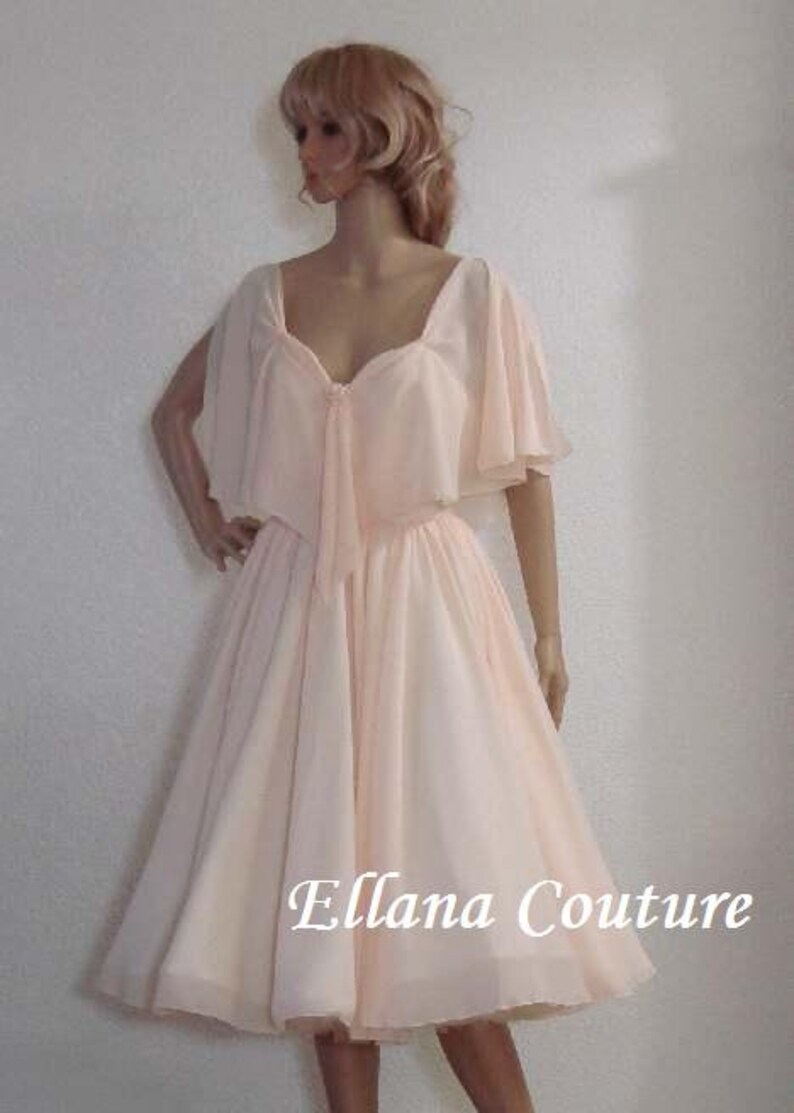 Retro Style Tea Length Wedding Dress. Ready to Ship Josephine