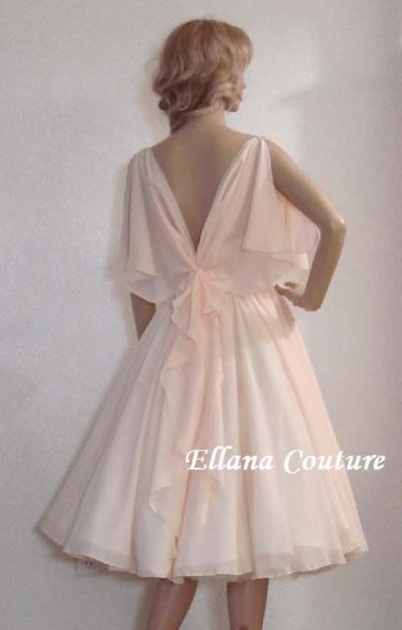 Retro Style Tea Length Wedding Dress. Ready to Ship Josephine